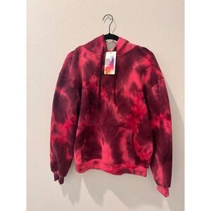 Various Artists Los Angeles Red Tie Dye Hoodie Sweatshirt Mens Medium NWT‎